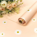 Пленка В рулоне 10 м х 58 см "Ромашки" (Персиковый)