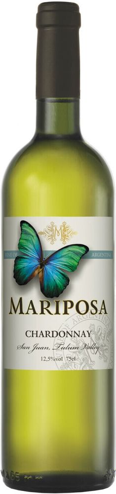 Вино Марипоса Шардоне сух бел сорт орд 0,75 12,5% (Виньедос Пье Де Пало) Аргентина