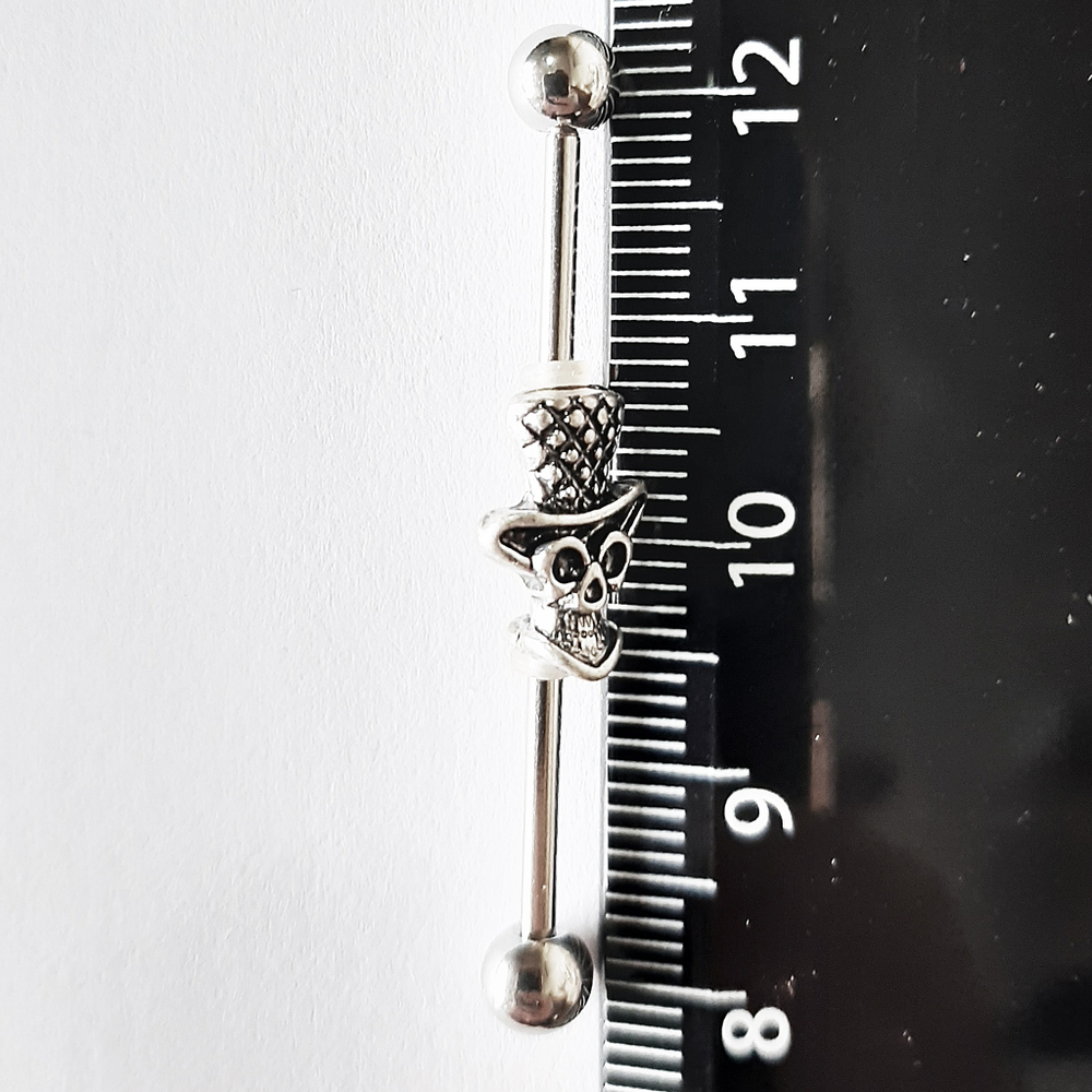 Индастриал Клоун для пирсинга ушей, толщиной 1,6 мм. Медицинская сталь.