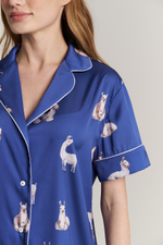 Шелковая пижама с альпаками - S размер