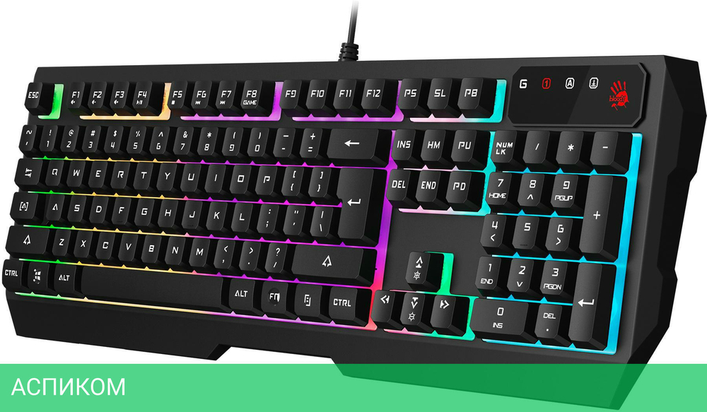Клавиатура A4Tech Bloody Neon черный (B135N)