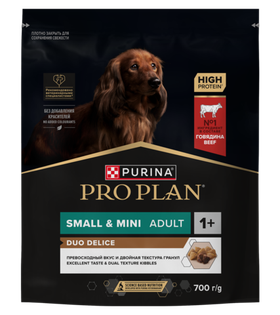 Про План Duo Delice Мелкие породы Говядина 700гр.
