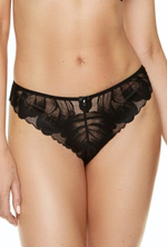 Трусики-стринги Moon из кружевного полотна (Размер: 44) (Цвет: черный)