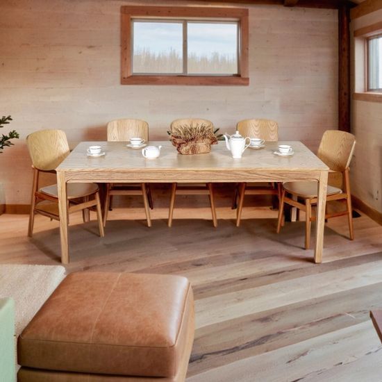 Комплект Стол Berlin 200x100 + 6 стульев VST-V деревянный / Бук натуральный