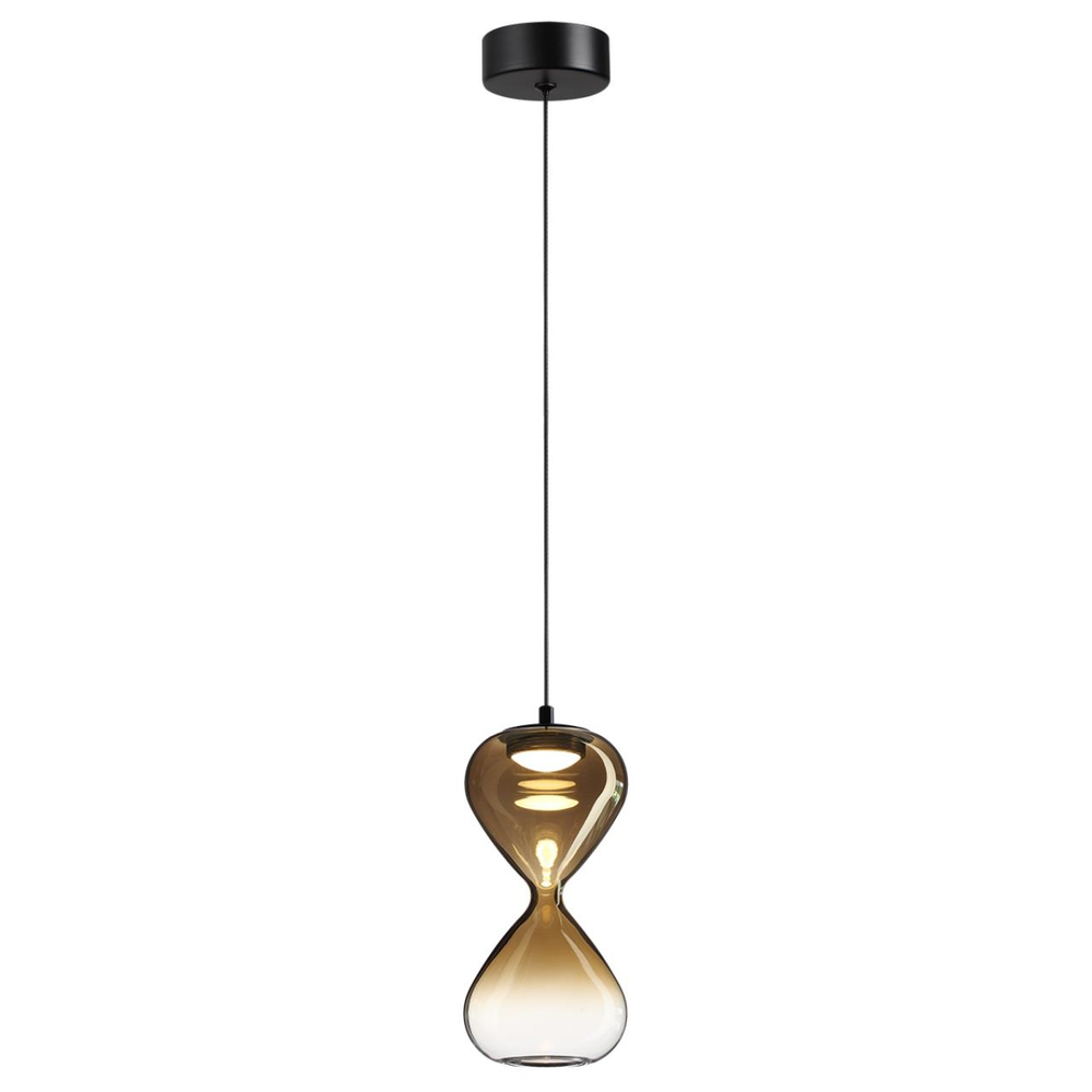 5094/4LA PENDANT ODL25 357 черный/золотой градиент/прозрачн./металл/стекло Подвес LED 4W 4000K 388Лм GLESSI