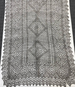 Пуховый палантин ажурный 160х60