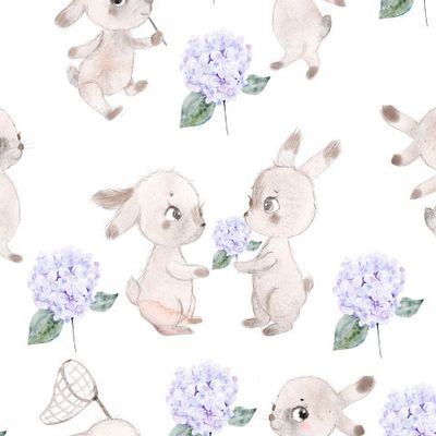 Зайки и гортензии