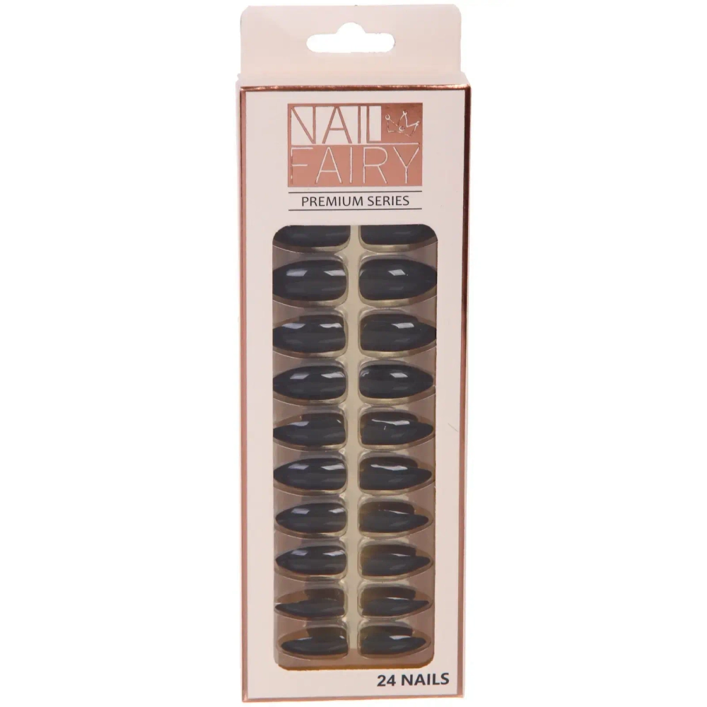 Ногти накладные на клеевых пластинах 24шт «ТЫПРЕКРАСНА!», цвет чернильные ночи, длина 3см