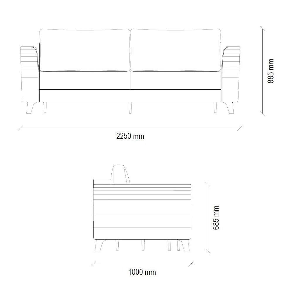 Диван кровать трехместный ENZA HOME GRACE EH59724