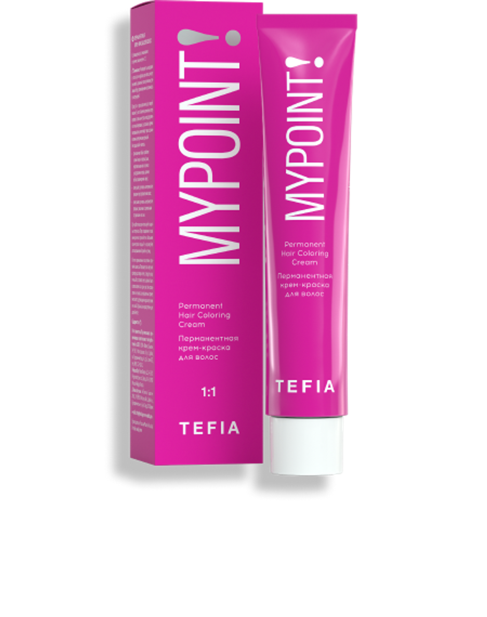 Tefia Mypoint - Перманентная крем-краска для волос 1.0 черный, 60мл