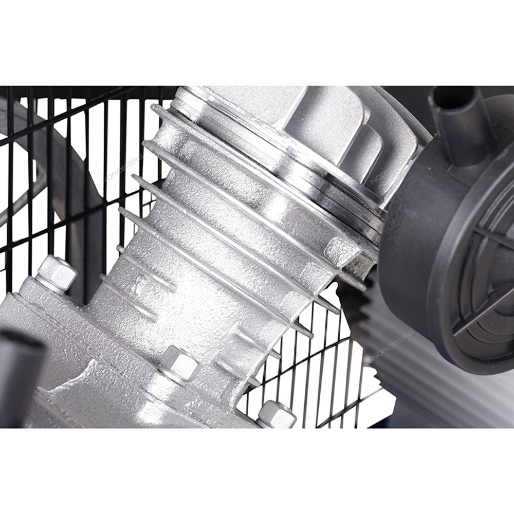 NORDBERG (NCE100/360) Компрессор 2-х поршн., ременной, чугунная головка, 220В, ресив. 100л, 320л/мин