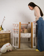 Кроватка детская Incanto Nuvola Lux (белый/бук) маятник поперечный