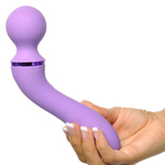 Аккумуляторный гибкий вибратор-вонд 19,7см для массажа эрогенных зон PipeDream Fantasy for Her Duo Wand Massage with G-Spot Vibrator Purple 494012