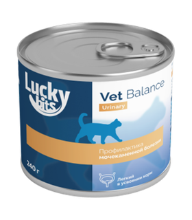 Lucky bits Urinary консервы для кошек профилактика при заболеваниях мочевывод. путей 240гр.