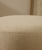 Kaeli Пуф для ног со съемным чехлом из экрю букле Ø 60