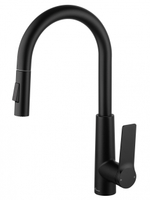 Смеситель для кухни с выдвижным изливом WONZON & WOGHAND, Черный матовый (WW-A20782-MB)