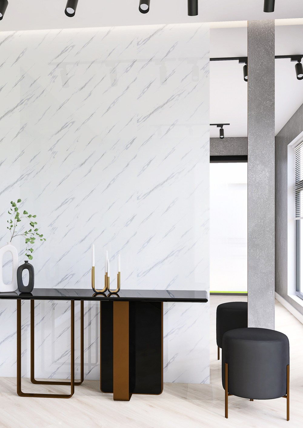 Листовая панель ПВХ "Гибкий мрамор" DESIGN MODERN, Арни (глянец)