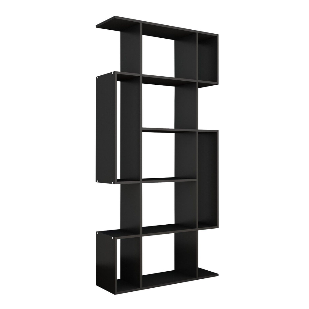 Стеллаж 90х24х171, Марм, деревянный, напольный для игрушек книг цветов, в детскую, ванну, гостиную, серый, Dipriz