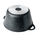 Кастрюля 2л Гранит с литыми ручками и стеклянной крышкой, к2233аг