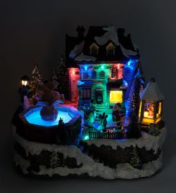 XM-710 Музыкальная новогодняя миниатюра с подсветкой