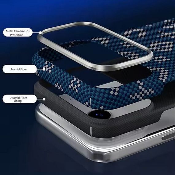 Чехол BlueO Gilded Tactile Woven Aramid Fiber Magnetic Case для iPhone 17 Pro Max Red (BL061-17promax-Red)