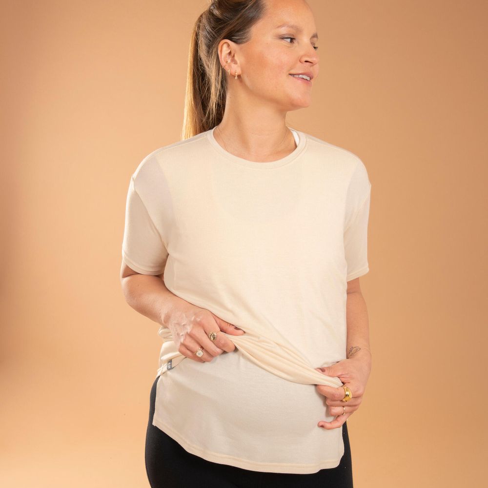 Женская футболка для занятий йогой для беременных с коротким рукавом Kimjaly