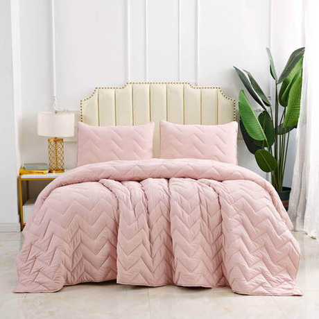 Покрывало 160х220 и наволочка 50х70 Sofi De MarkO Робби светло-розовое