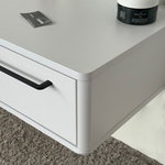 Тумба прикроватная подвесная ROYAL 5200 эко (Белый-р.черная)