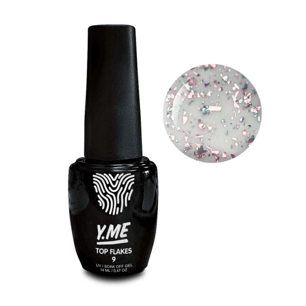 09 Top Flakes (глянцевый ,разноцветные хлопья), Y.me