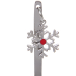 Набор для десерта «Снежинки» 2предмета (ложка+вилка) в подарочной коробке,цвет серебро