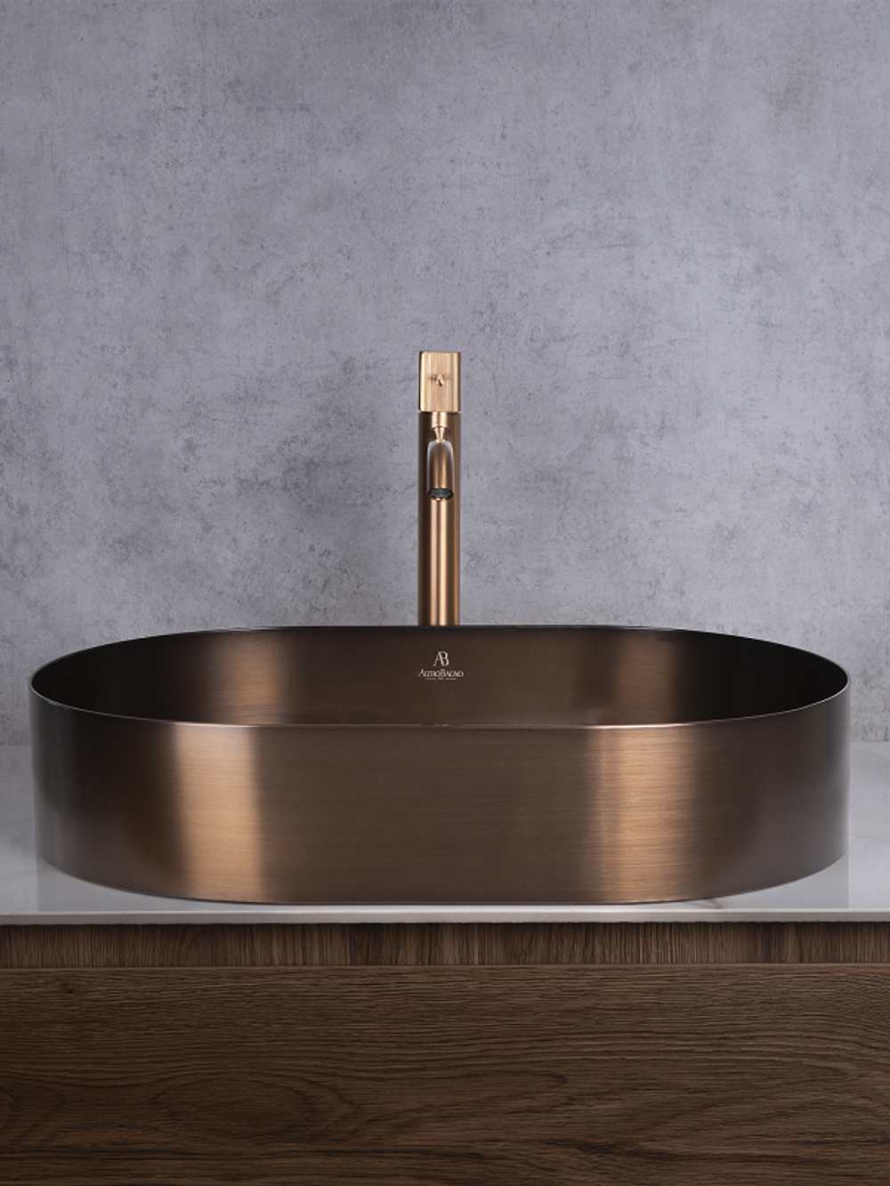 Раковина AltroBagno Eterno 001028 BrAn из нержавеющей стали