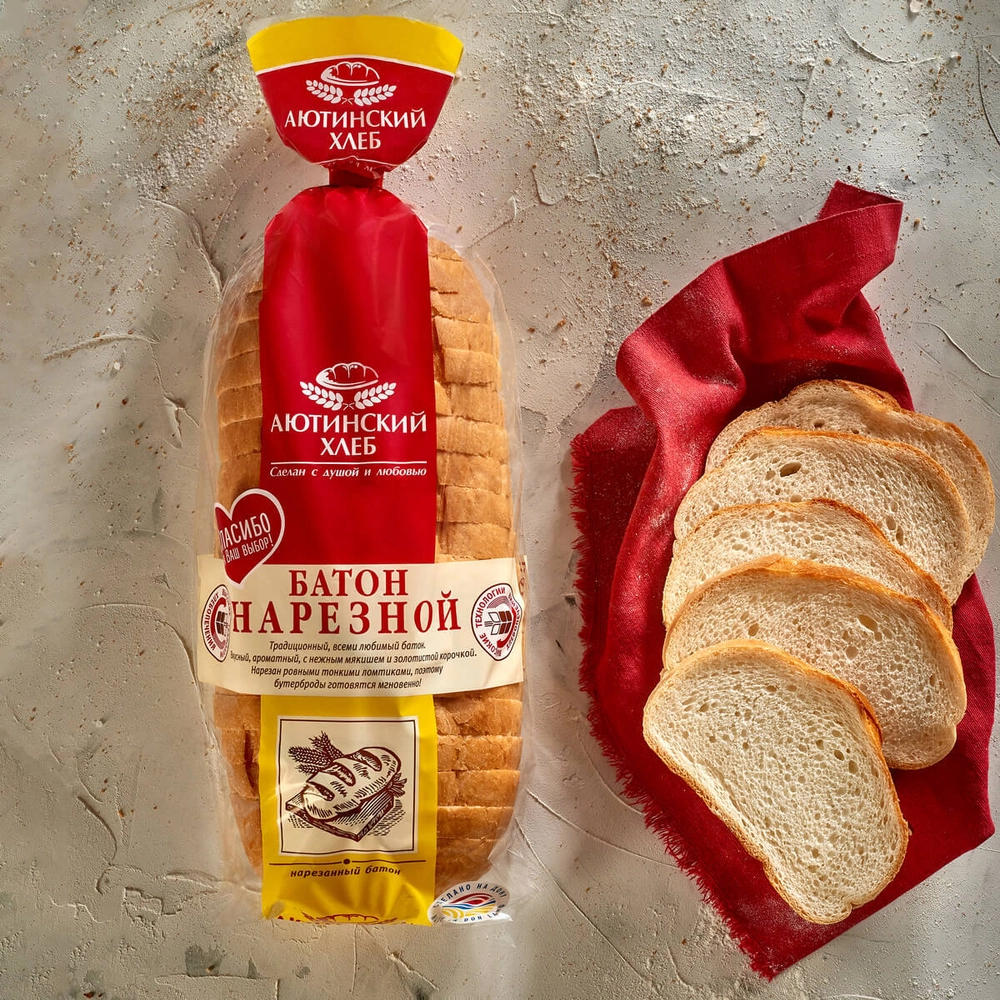 Батон нарезной высший сорт 380 г.