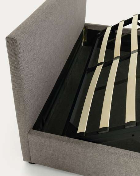 Кровать c подъемным механизмом Nahiri 160x200 см, серая