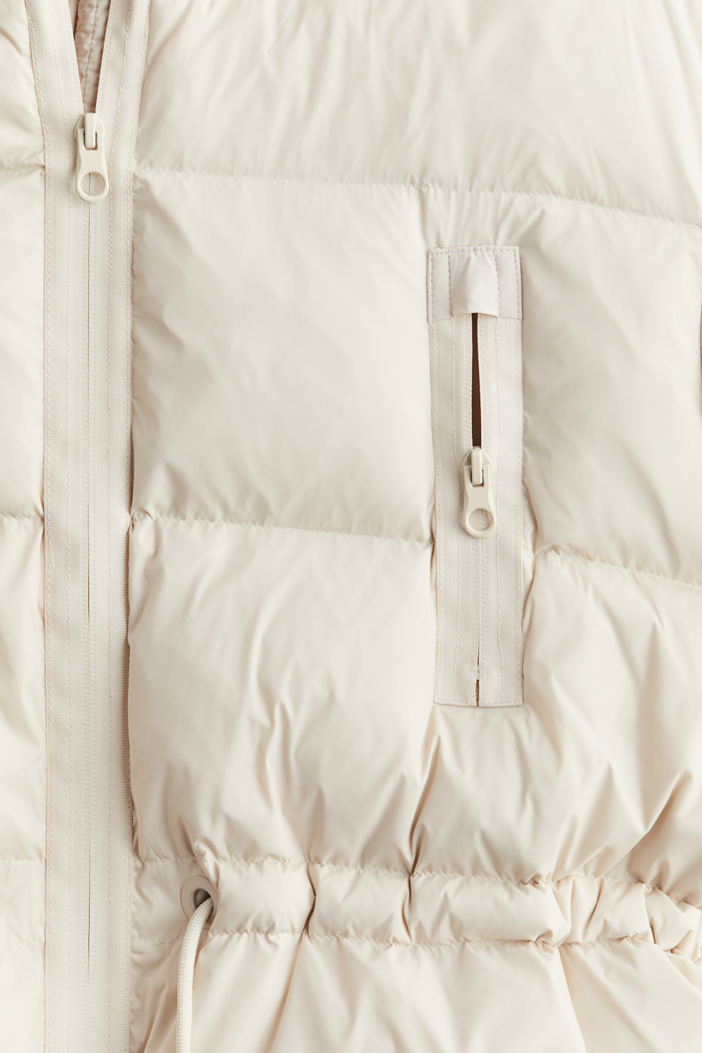 H&M Короткая пуховая куртка, светло-бежевый