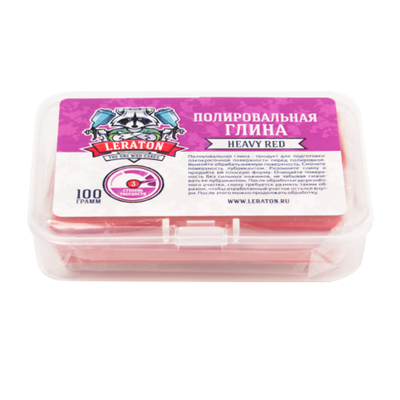 Leraton Высокоабразивная полировальная глина красная 100г