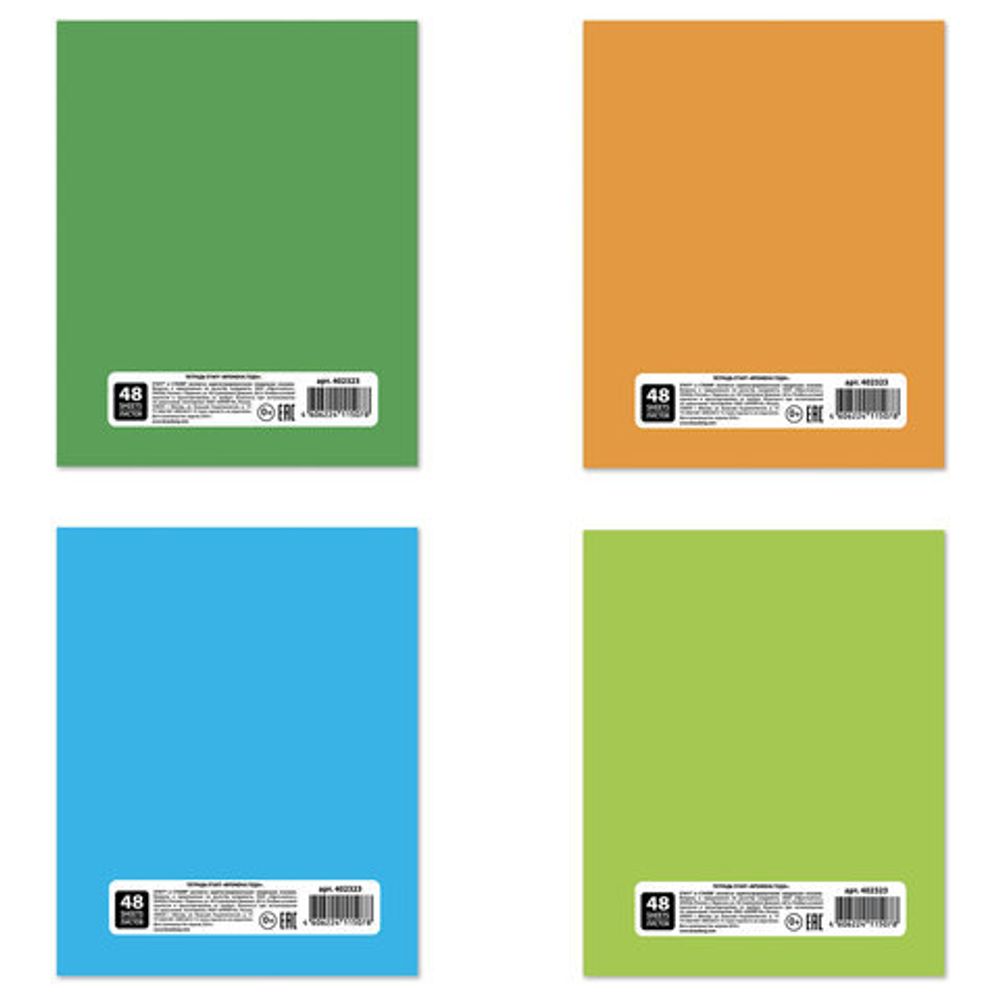 Тетрадь А5, 48 л., STAFF, клетка, офсет №2 ЭКОНОМ, обложка картон, "ВРЕМЕНА ГОДА", 402323, 4шт