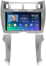 Магнитола для Toyota Vitz 2, Yaris 2 2005-2011 (рамка серебро тип 2) - Teyes SPRO+ на Android 10, ТОП процессор, 4Гб+32Гб, 4G SIM-слот