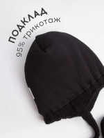 Шапка зимняя детская на завязках и снуд