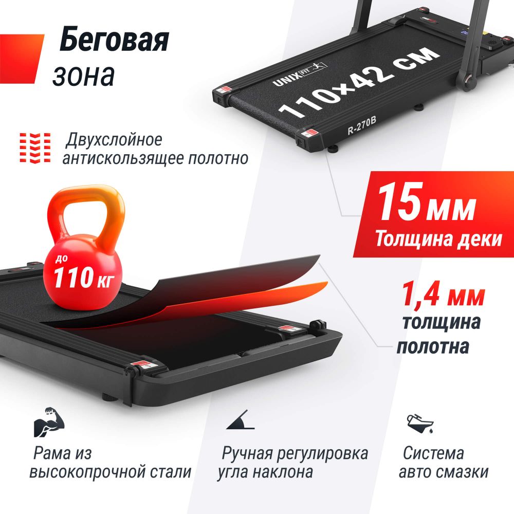 Беговая дорожка UNIX Fit R-270B