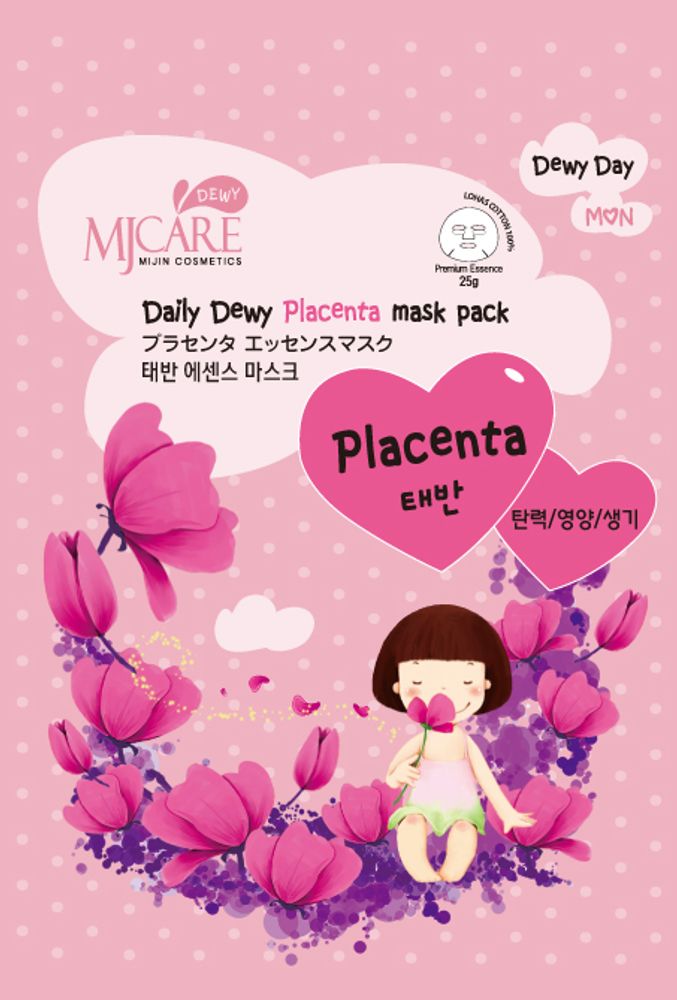 Mijin Care Daily Dewy Placenta mask pack Маска тканевая с плацентой