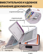 Водонепроницаемый органайзер для документов, сумка для хранения, увеличенной емкости, синий