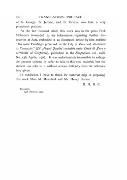 The life and works of Vittorio Carpaccio | Pompeo Molmenti; Late Gustav Ludwig; Robert H. Hobart Cust