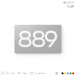 Номер на дверь 889, табличка на дверь для офиса, квартиры, кабинета, аудитории, склада, серая 120х70 мм, Айдентика Технолоджи