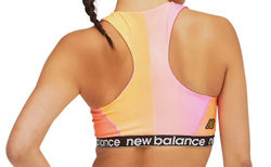 Теннисный бюстгальтер New Balance Top Achiever Printed Crop - orange