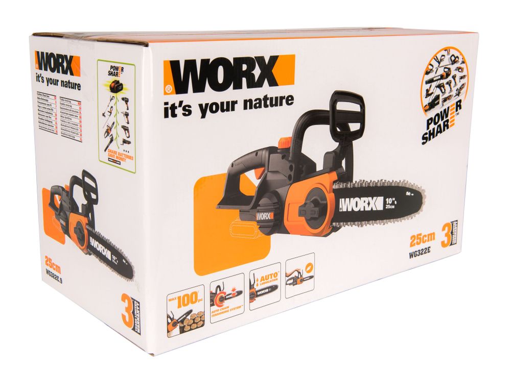 Пила цепная аккумуляторная WORX WG322E.9