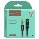 Аудио кабель удлинитель AUX/ 3,5мм/ для смартфона/ наушников/ компьютера/ ноутбука, 1м, DREAM JD457