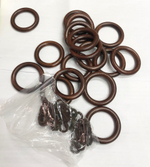 Карниз деревянный "Стандарт" d28/28 мм двойной, цвет красное дерево