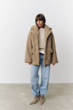 Эко-шуба Тулуп | Бежевый