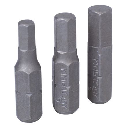 Цена на KING TONY (1003MQ) Набор вставок (бит) 1/4", HEX, 4, 5, 6 мм, 3 предмета