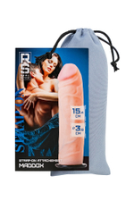Насадка для страпона RealStick Strap-On Maddox, TPR, телесный, 15,4 см